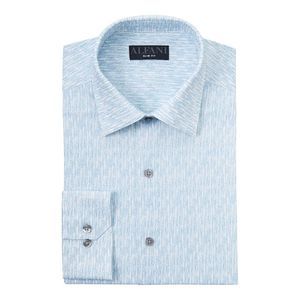 ALFATECH BY ALFANI Mens Light Blue Slim Fit Stretch Dress Shirt L 16/16.5- 34/35